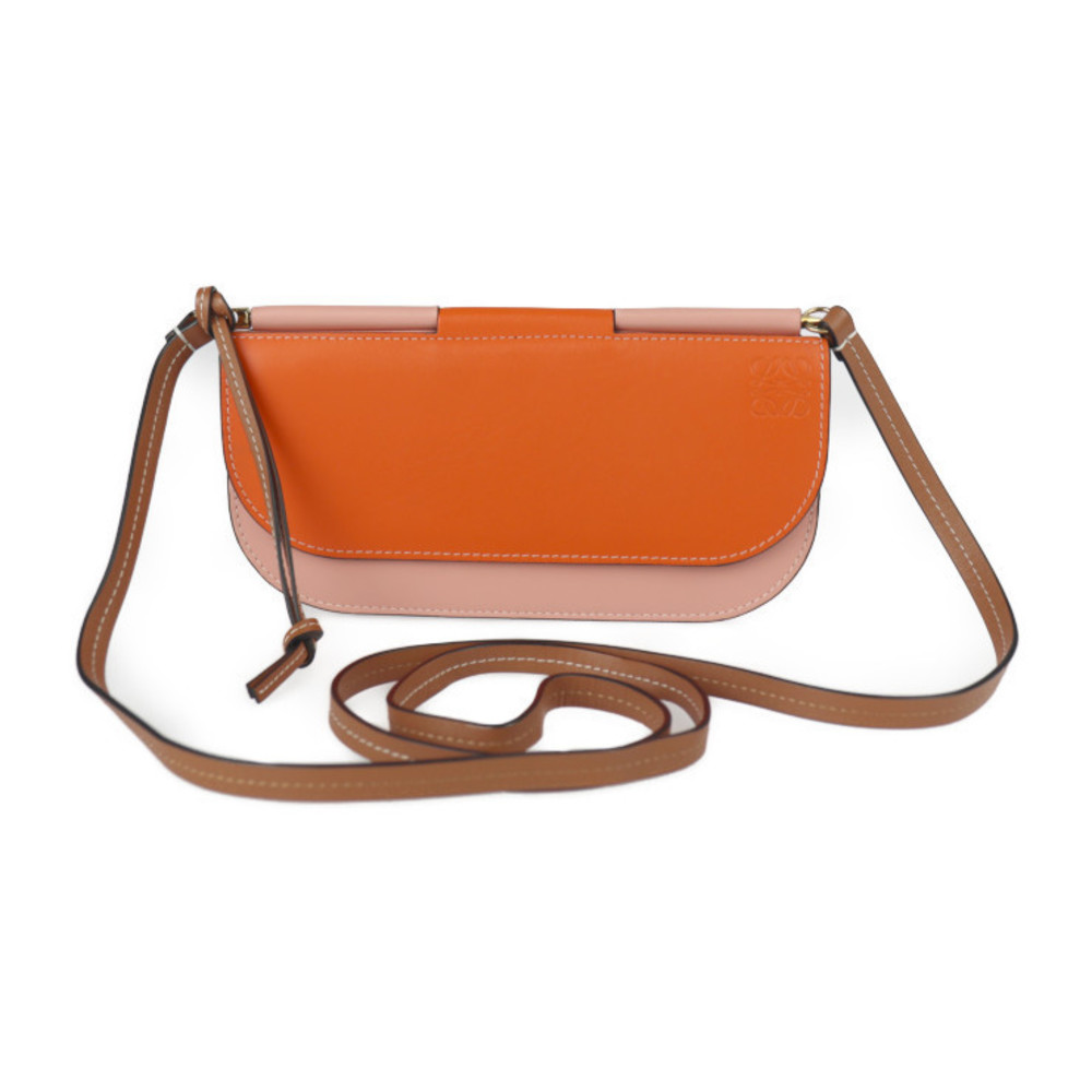 Loewe Gate Pochette Shoulder Bag Orange Pink